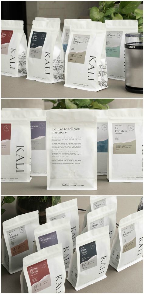 Coffee Packaging Design Bags, Coffee Blend Packaging, Coffee Bag Packaging Design, Coffee Bag Label, Coffee Roaster Branding, Organic Food Packaging Design, Coffee Label Packaging, Coffee Packing Design, Coffee Design Packaging