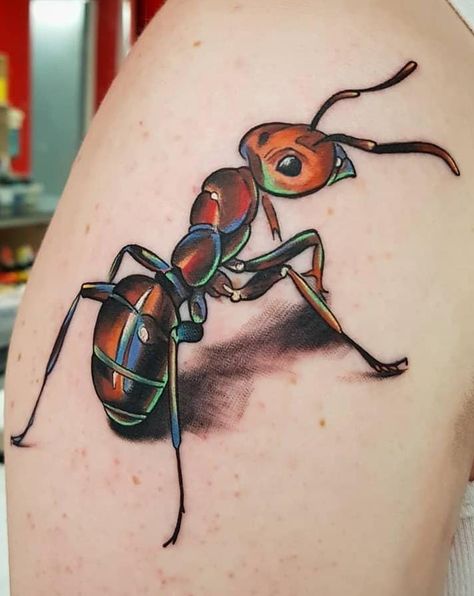 Ant Tattoo Traditional, Insects Tattoo, Ant Tattoo, Amazing 3d Tattoos, Buddha Tattoo Design, Sticker Tattoo, Chic Tattoo, Insect Tattoo, Bug Tattoo