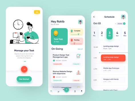 Todo List App, Task App, Ui App Design, Todo App, Task Management App, Reminder App, Startup Website, Task Planner, App Design Layout