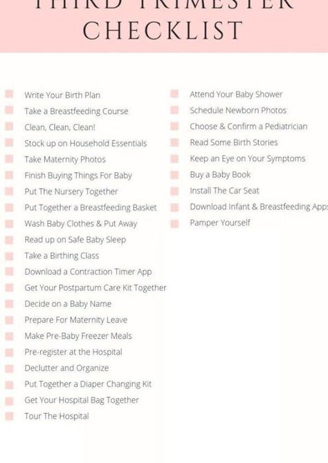 Light Exercise Routine, Trimester Checklist, Third Trimester Checklist, Pregnancy Checklist, Baby Due Date, Birthing Classes, Second Trimester, How To Start Yoga, Birth Plan