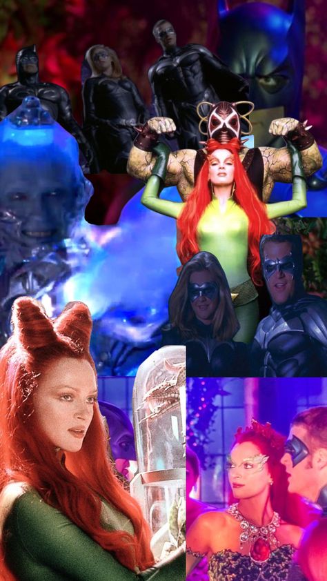 Batman and Robin < with bane , poison Ivy , mr Freeze and batgirl > 97 film #inspo Poison Ivy Batman And Robin, Poison Ivy And Bane, Poison Ivy Batman, Mr Freeze, Batman And Robin, Poison Ivy, Batgirl, Photo Inspo, Ivy