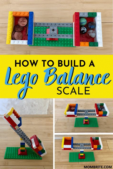 How to Build a LEGO Balance Scale Lego Engineering Projects For Kids, Diy Scales For Kids, How To Build Lego Stuff, Lego Step By Step Instructions, Simple Lego Builds, Lego Challenges For Kids, Lego Stem Activities, Lego Ideas To Build, Extracurricular Activity