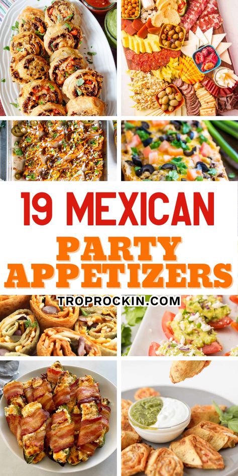 Looking for the perfect Mexican appetizers for your next party? There's something for everyone to love! 
Mexican Food Recipes, Mexican Appetizers For Party, Mexican Appetizers Finger Foods, Mexican Snacks, Mexican Potluck Ideas
Mexican Finger Foods Parties. Potluck Ideas Mexican, Mexican Appetizers Finger Foods, Mexican Party Appetizers, Mexican Potluck Ideas, Mexican Appetizers For Party, Mexican Finger Foods, Mexican Potluck, Food Recipes Mexican, Amazing Dessert Recipes