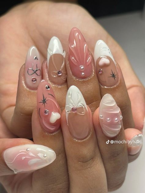 xiaohongshu nails, chinese trendy nails, korean trendy nails, long nails, nail inspo inspiration, nail tech, nail tutorial, cute nails, pretty nails, nail art, birthday nails, kpop nails, trendy nails, nail art, pink nails, coquette nails, 3d nails Korean Acrylic Nails Art Designs, Long Korean Nails, Korean Crystal Nails, 3d Korean Nails, Korean 3d Nail Art, Pink Korean Nails, Pink Nails Coquette, Nail Inspo 3d, Kpop Nails Designs