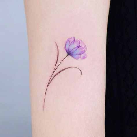 Wrist Tattoo Cover Up, Purple Tattoos, Tulip Tattoo, Beautiful Flower Tattoos, Small Pretty Tattoos, 4 Tattoo, Tasteful Tattoos, Tatuaje A Color, Wrist Tattoos For Women