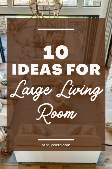 Maximize your large living room space with these 10 ideas that are sure to impress. From statement pieces to clever storage solutions, we've got you covered! #largelivingroom #designideas #interiordecorating #homeimprovement #maximizingspace #livingroomlayout #homedesign Arrange Furniture In Large Living Room, Lots Of Seating Living Room, Large Room Lighting Ideas, Large Family Room Decorating Ideas, Ideas For Big Living Rooms, How To Fill Big Living Room Space, How To Style Large Living Room, Extra Large Living Room Ideas, Couch For Large Living Room