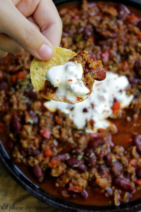 EL PLACER DE COCINAR: CHILI CON CARNE Cilantro, Chili, Cereal