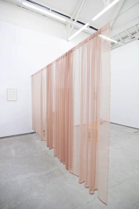 Ruangan Studio, Pink Interior, Color Street, Sheer Curtains, Exhibition Design, 인테리어 디자인, Installation Art, Home Interior, Office Design