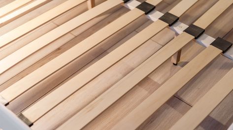 TikTok's IKEA Bed Slat Hack Is Perfect For Your Garden - House Digest Cuprinol Natural Stone, Ikea Bed Slats, Simple Bed Frame, Climbing Trellis, Modern Bed Frame, Ikea Bed, Box Spring Bed, Simple Bed, Wooden Bed Frames