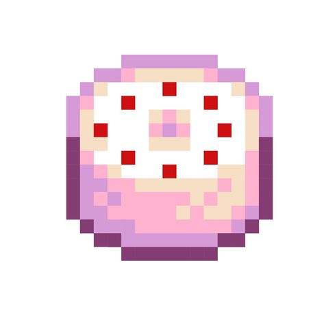 Stardew Valley Pink Cake, Stardew Valley Birthdays, Stardew Valley Strawberry, Stardew Valley Cake, Stardew Perler, Stardew Valley Pattern, Stardew Valley Icons, Sticker Reference, Stardew Ideas