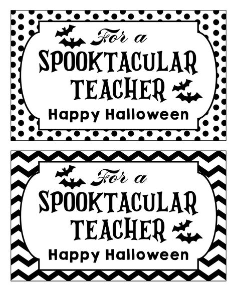 Halloween Teacher Tags Free, Teacher Halloween Goodie Bags, Halloween Treat Bags For Teachers, Halloween Treats Teacher, Halloween Teacher Gift Tags Printable Free, Halloween For Teachers Gifts, Happy Halloween Gift Tags Printable Free, Halloween Teacher Gifts Free Printable, Free Halloween Printables Tags