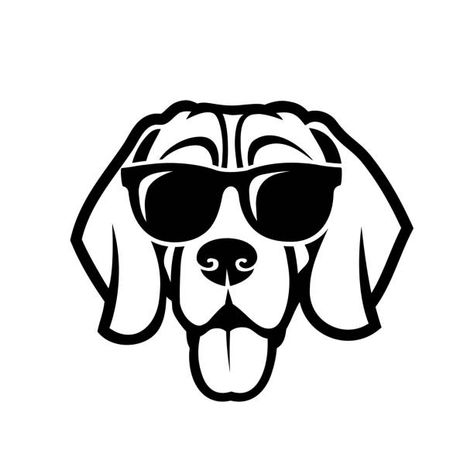 1,541 Dog Sunglasses Illustrations & Clip Art - iStock Dog With Sunglasses Drawing, Goggles Drawing, Dog Logos, Dog Vector Art, Sunglasses Illustration, Beagle Tattoo, Cricut Animals, Dog Sunglasses, Dog Outline