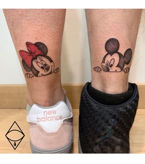 361 Likes, 2 Comments - @dalila_di_viccaro on Instagram: “Mickey & Minnie Mouse ♥️ #mickeymouse #minniemouse #mickeymousetattoo #minnietattoo #minnie…” Disney Couple Tattoos, Mickey And Minnie Tattoos, Minnie Tattoo, Mickey Tattoo, Mickey Mouse Tattoo, Couple Tattoos Unique, Mouse Tattoos, Couples Tattoo Designs, Neck Tattoos