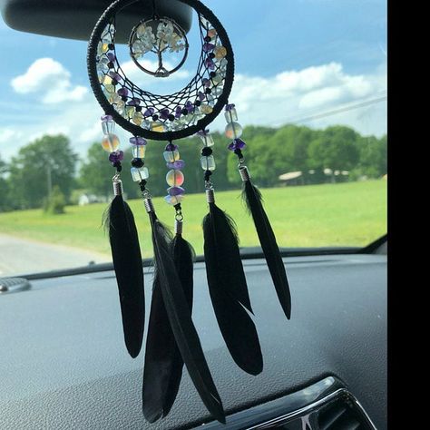 Dream Catcher For Car, Native American Feathers, Dream Catcher Diy, Rear View Mirror Charm, Ancient Knowledge, Seeded Glass, Chakra Stones, Macrame Patterns, Unusual Gifts