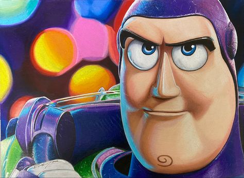 Buzzlight Year Drawing, Realism Colored Pencil, Buzz Lightyear Drawing, Disney Pencil Drawings, Toy Story Character, Hyper Realism, Colored Pencil Drawings, Toy Story Characters, Cartoon Character Pictures