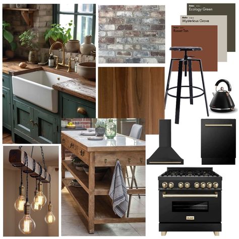 Rustic Kitchen Rustic Kitchen Mood Board, Design Mood Board, Light Hardwood Floors, Kitchen Interior Design, Industrial Bar Stools, Industrial Bar, Doors And Hardware, Interior Design Mood Board, Bathroom Storage Cabinet