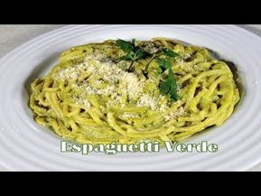 COMO HACER ESPAGUETTI VERDE - FACIL RECETA - GREEN SPAGUETTI | COCINA BLOG - YouTube Spaghetti, Pasta, Ethnic Recipes, Green, Quick Saves