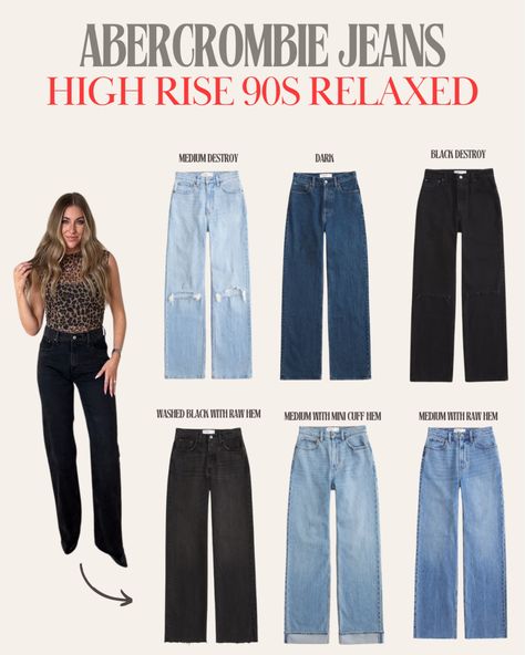 Women's High Rise 90s Relaxed Jean curated on LTK High Rise 90s Relaxed Jean, Abercrombie Jeans, 90s Jeans, Causal Outfits, Relaxed Jeans, High Jeans, Jean Outfits, High Rise, Women Jeans