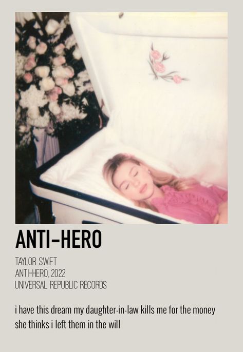 Polaroid Poster Taylor Swift, Poster Taylor Swift, Polaroid Poster, Anti Hero, Taylor Swift, Swift, Songs, Wall