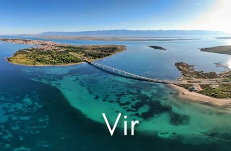 Vir - Getting There, Beaches, Restaurants, Accommodation - Visit Croatia Vir Croatia, Croatia Map, Beach Equipment, Croatian Islands, Croatia Beach, Traveling Europe, Croatia Holiday, Visit Croatia, Plitvice Lakes