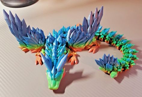 Check out 18" 3D Printed Articulated Crystal Wing Dragon - Poseable Fantasy Collectible, the latest item I added on eBay! #eBay #eBaySeller https://ebay.us/Xrp92I Dragon Wings, Fantasy Lovers, Fidget Toys, Ebay Seller, Snakes, 3d Printed, Cast Iron, Ebay Store, 3d Printing