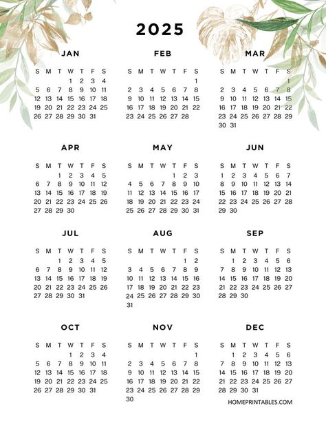 Free printable yearly 2025 calendar with nature theme! #2025calendar #freeprintable 2025 Yearly Calendar, Printable 2025 Calendar, 2025 Calendar Printable Free, Free Monthly Calendar Printable, 2026 Calendar, Family Budget Planner, Yearly Calendar Template, Free Monthly Calendar, Printable Yearly Calendar