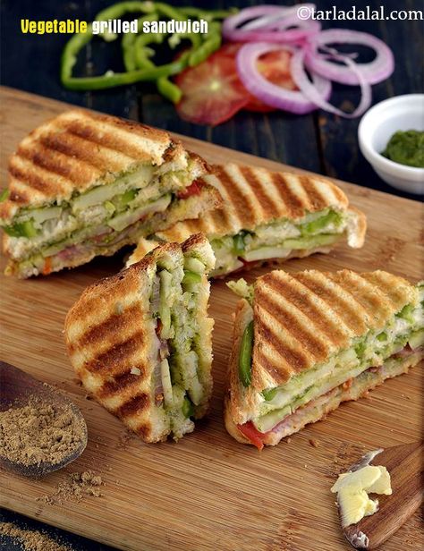 Vegetable Grilled Sandwich, Mumbai Roadside Veg Grilled Sandwich