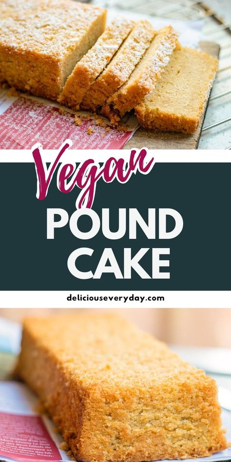 Vegan Madeira Cake, Simple Vegan Cake Recipes, Easy Vegan Cake Recipes, Simple Vegan Cake, Vegan Pound Cake Recipe, Easy Vegan Baking, Bananna Bread, Vegan Pound Cake, Simple Vegan Dessert