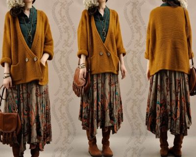 Mori Style Outfits, Japanese Fashion Women Casual, Dnd Classes, Mode Hippie, Gotta Work, Mori Fashion, Mori Kei, Mori Girl Fashion, Acrylic Sweater