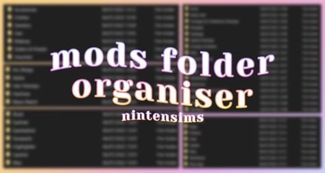 Mods Folder Organiser | Patreon Folder Organization, Sims 4 Expansions, Sims 4 Cc Folder, Sims 4 Mods Clothes, Sims Mods, Sims 4 Mods, Sims Cc, Sims 4, How To Become