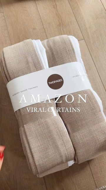 Viral Curtains, Viral Amazon Curtains, Amazon Curtains, Closet Curtain Ideas, Tan Bedding, Beige Drapes, Affordable Curtains, Pinch Pleat Drape, Closet Curtains