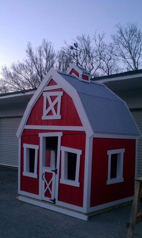 The Barn Playhouse Barn Playhouse, Kids Shed, Outdoor Playhouse Ideas, Kids Barn, Diy Playhouse, Build A Playhouse, Cool Tree Houses, Play Yard, Outdoor Baby