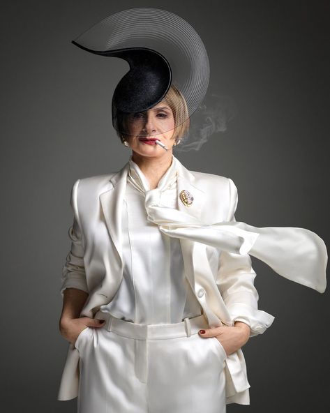 The star of this season's most talked-about Broadway revival discusses why she's returning to the stage for Company. #broadway #pattilupone #hats #fashion #avantgarde #company #verytandc Types Of Suits, Suit Measurements, Patti Lupone, Traditional Suit, Couture Hats, Wearing A Hat, Couture Tops, Town Country, Italian Fabric