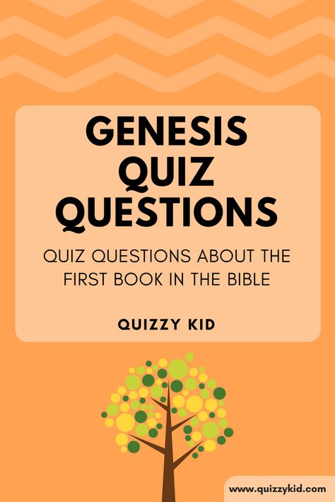 A biblical quiz about the book of Genesis Sunday School Rules, Halloween Trivia Questions And Answers, Bible Questions For Kids, Halloween Trivia Questions, Bible Quiz Questions, Genesis Bible Study, Bible Quizzing, Bible Study Questions, Trivia Questions For Kids