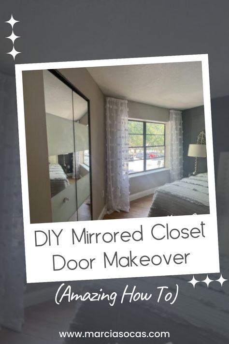 Ready for a magical transformation? ✨ Turn your outdated mirrored closet doors into a stylish statement piece with our fun DIY tutorial! 💖 Discover the perfect way to upgrade your closet doors and add a touch of glam to your space. 🏡 Get the chic look you've always wanted with this simple project! 🚪 Updating Mirrored Closet Doors Sliding, Update Mirrored Closet Doors, Mirrored Closet Door Makeover, Closet Door Upgrade, Upgrade Closet, Mirrored Closet Doors, Sliding Glass Closet Doors, Mirrored Closet, Sliding Mirror Closet Doors