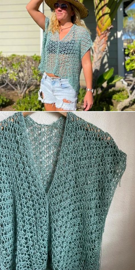 25 Best Crochet Clothing Patterns Loose Crochet Tops Free Patterns, Crochet Loose Top Free Pattern, Crochet Tops Free Patterns Boho Easy, Crochet Shell Top Free Pattern, Crochet Thread Top, Boho Crochet Top Pattern Free, Crochet Lacy Tops Free Patterns, Free Crochet Summer Top Patterns, Summer Top Crochet Pattern Free