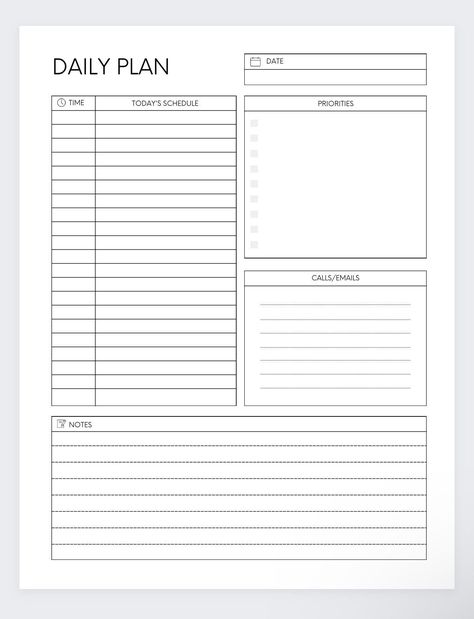 Daily Task List Printable, Work Planner Printable, Office Planner, Daily Work Planner, Daily Organizer, Office Management, Daily Planner Printables Free, Daily Schedule Planner, Office Organizer