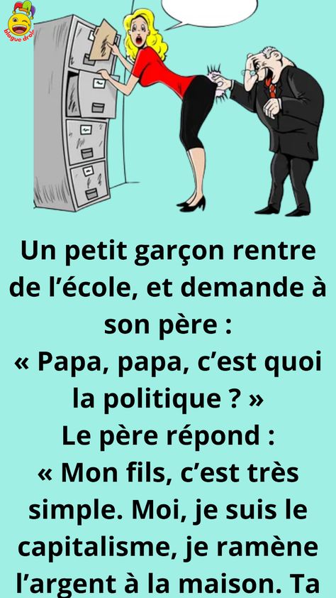 BLAGUE SUR QU’EST CE QUE LA POLITIQUE ? Geek Humor, Cute Gif, Funny Cute, Funny Jokes, Ram, Funny Gif, Humor, Funny, Humour