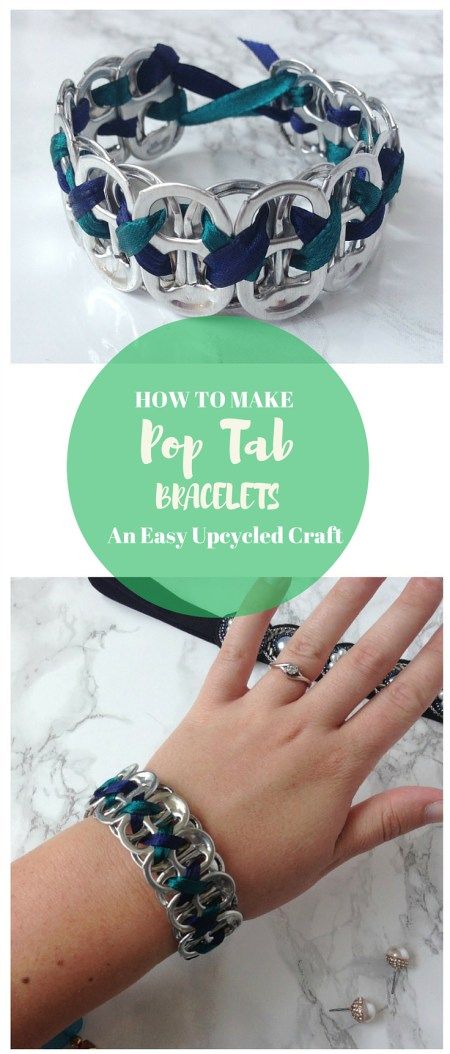 How to Make Pop Tab Bracelets | Upcycle Pop Tabs to Create a Beautiful Bracelet | A Perfect Craft for Teens and Adults | Destination Decoration Craft For Teens, Pop Tab Bracelet, Tab Bracelet, Soda Tab Crafts, Pop Can Tabs, Can Tab Crafts, Pop Tab Crafts, Can Tabs, Soda Tabs