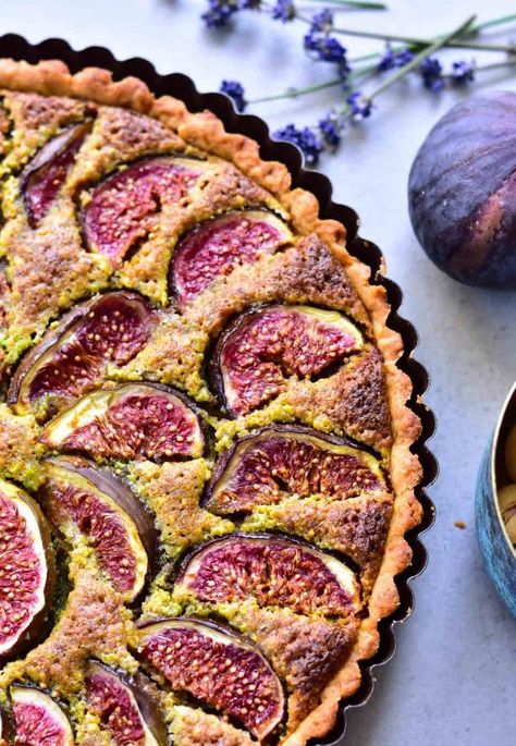 Pistachio Frangipane, Fig Recipes Dessert, Fig Dessert, Fig Tart, Fig Cake, Frangipane Tart, Tart Dessert, Fig Recipes, Sweet Pie