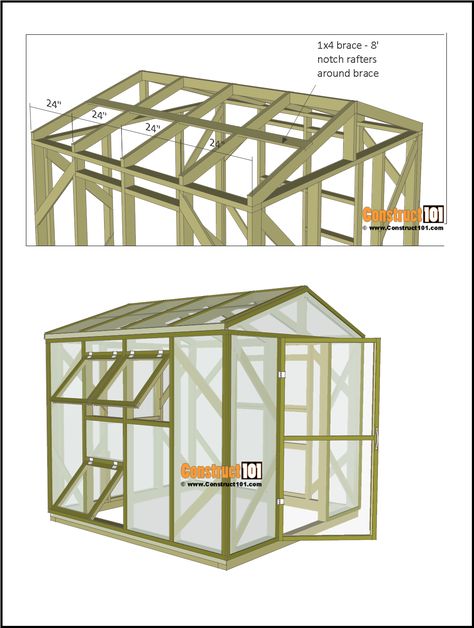 Free Greenhouse Plans, Simple Greenhouse, Window Greenhouse, Wood Truss, Diy Greenhouse Plans, Green House Design, Peaceful Living, Wooden Greenhouses, Storage Shed Plans