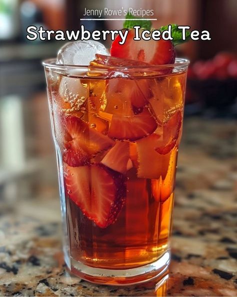 Strawberry Iced Tea, Tea Ingredients, Fresh Strawberries, Bags Black, Strawberry Recipes, Fresh Strawberry, Black Tea, Iced Tea, 2 Cups