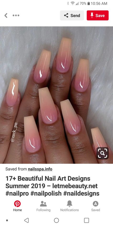 Dip Powder Nails Coffin, Dip Powder Nails Ombre, Dipping Powder Nails, Ombre Nail Colors, Coffin Nails Ombre, Rainbow Nails Design, Ombre Nail Art Designs, Airbrush Nails, New Nail Designs