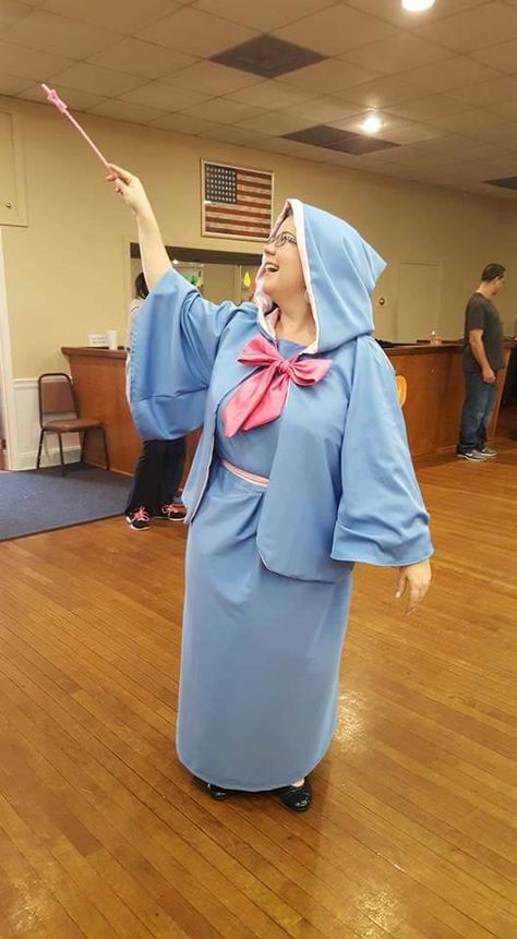 Easy Fairy Godmother Costume Diy, Cinderella And Fairy Godmother Costumes, Disney Fairy Godmother Costume, Diy Cinderella Costume, Disney Fairy Godmother, Godmother Dress, Cinderella Fairy Godmother, Cinderella 2015 Fairy Godmother, Book Characters Dress Up