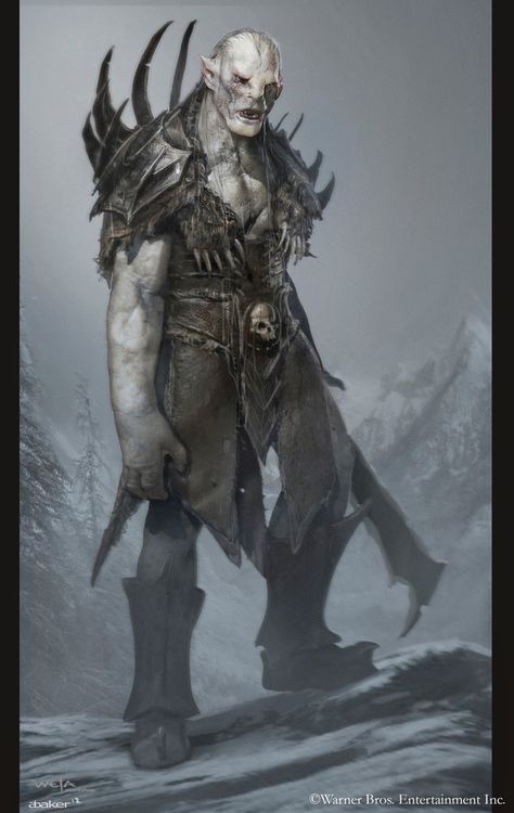 Weta Concept Art: Orc Hobbit Desolation Of Smaug, The Desolation Of Smaug, Hobbit Art, Desolation Of Smaug, 다크 판타지, Fantasy Races, Fantasy Monster, Creature Concept, Fantasy Inspiration