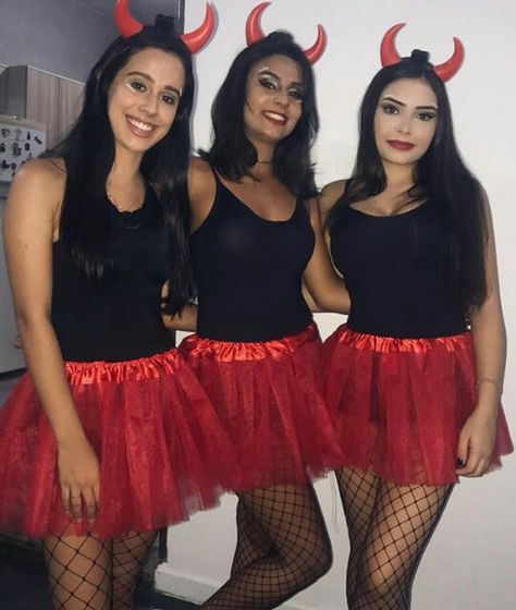 Devil Outfit, Carnaval Outfit, Angel Halloween Costumes, Clown Halloween Costumes, Bff Halloween Costumes, Halloween Coustumes, Halloween Makeup Scary, Outfit Halloween, Halloween Costumes Friends