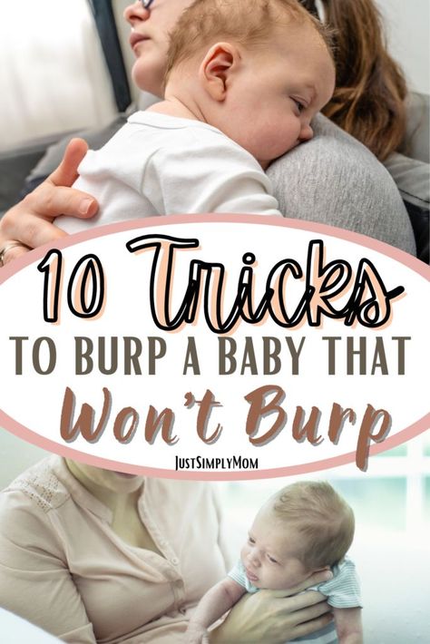 Is burping your baby harder than you thought? It can be a challenge to burp a newborn that won't, but these tricks work - for real! Burp A Newborn, Burp Baby, Burping Baby, Newborn Baby Tips, Newborn Hacks, Fantastic Baby, Baby Sleep Problems, Baby Care Tips, Baby Advice