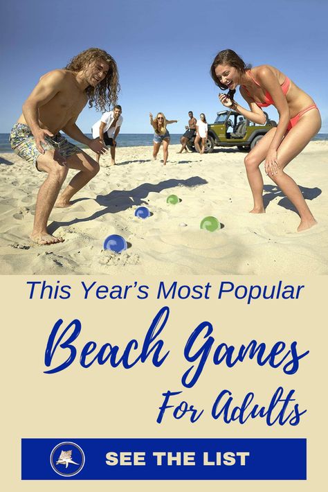 2022 Most Popular Beach Games for Adults Beach Drinking Games, Beach Games For Adults, Team Building Activities For Adults, Fun Beach Games, Lake Games, Beach Party Games, Vacation Games, Beach Week, Rv Organization