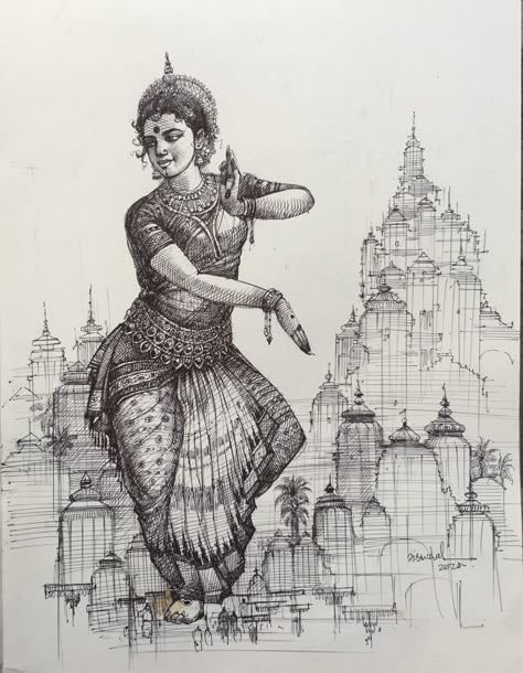 Indian Ink Art, Architectural Background, Rama Krishna, Buddhist Art Drawing, Abstract Pencil Drawings, Pen Art Work, Boho Art Drawings, Indian Art Gallery, Mandala Art Therapy