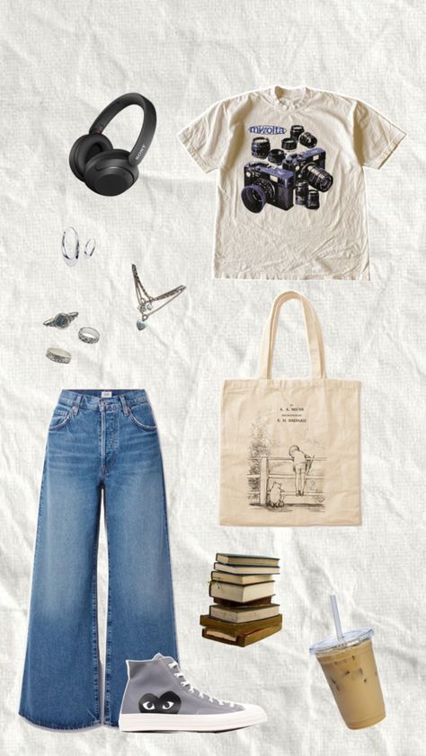 #fit #outfit #books #aesthetic #coffee #bookstore #music #camera #vintage Bookstore Date Outfit, Bookstore Aesthetic Outfit, Coffee Bookstore, Bookstore Date, Bookstore Aesthetic, Camera Vintage, Date Outfit, Books Aesthetic, Aesthetic Coffee